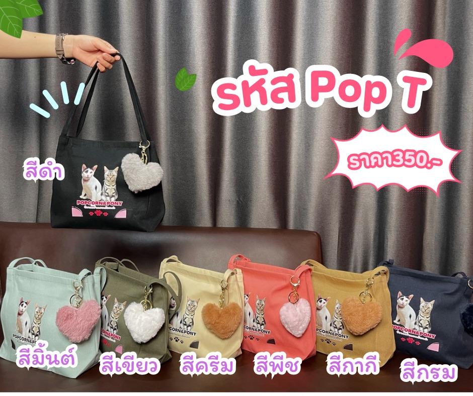 สีของกระเป๋า Pop T
